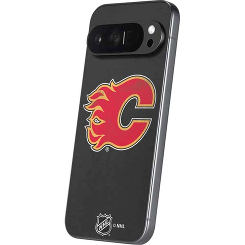 NHL Calgary Flames Distressed Pixel 9 Pro XL Skin